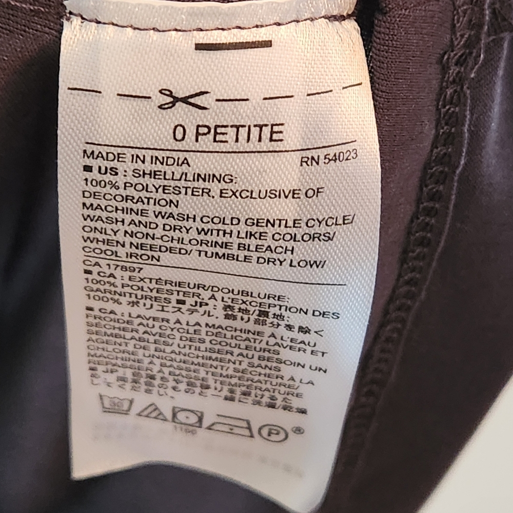 NWT Banana Republic Gray Dress with White and Pink Birds.  Beautiful pattern. - Picture 4 of 5